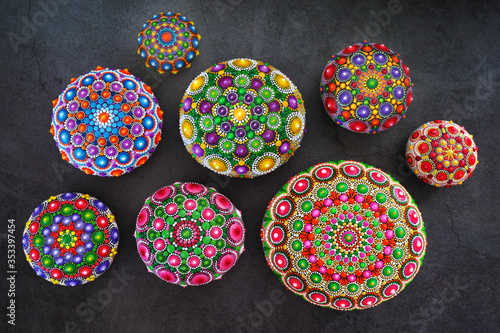 Photography Beautiful hand painted mandalas