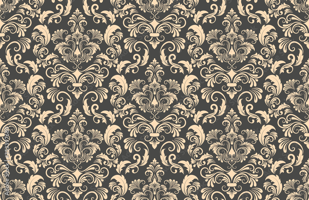 Damask seamless pattern element. Vector classical luxury old fashioned