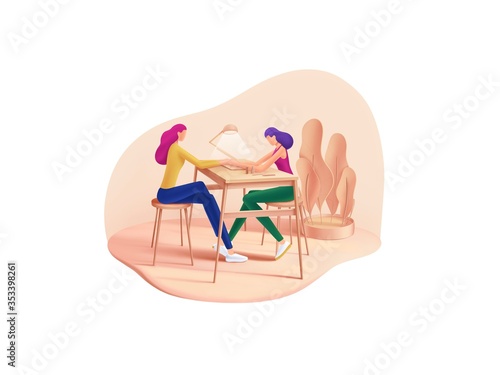 Beauty and Spa series: Nails. Manicurist at work