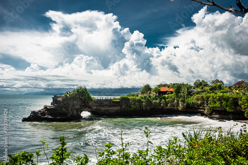 World famous Pura Tanah Lot - or Temple of the Land in the Sea, Bali.