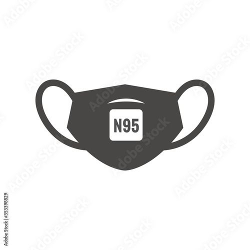N95 facemask ppe face mask icon set - respiratory face masks