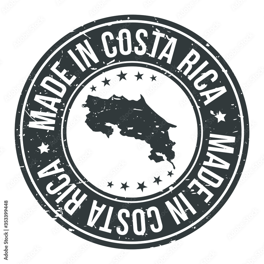 Made in Costa Rica Quality Original Stamp Design Vector Art. Made in Costa Rica Quality Original Stamp Design Vector Art.