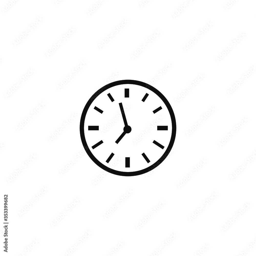 Clock icon vector.Time symbol illustration.Clock and time sign Clock icon vector.Time symbol illustration.Clock and time sign