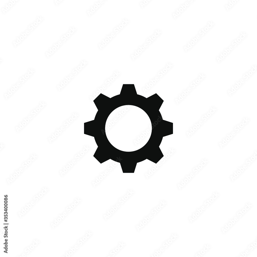 Gear icon vector.Cogwheel symbol.Mechanism sign.Settings option illustration