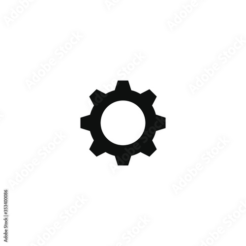Gear icon vector.Cogwheel symbol.Mechanism sign.Settings option illustration