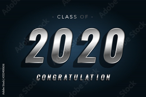 Class of 2020 Vector text for graduation gold design, congratulation event, T-shirt, party, high school or college graduate. bold lettering for greeting, invitation card