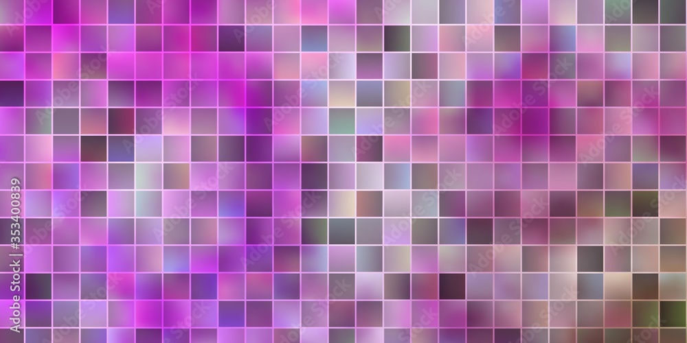 Fototapeta premium Light Pink, Green vector pattern in square style.