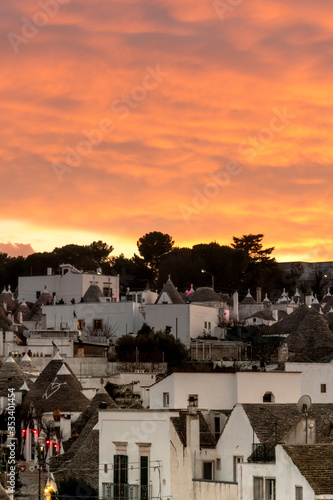 фотографія Alberobello, town in Italy’s Apulia region, and its trulli, whitewashed stone hu
