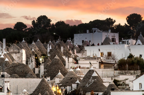 Принти на полотні Alberobello, town in Italy’s Apulia region, and its trulli, whitewashed stone hu