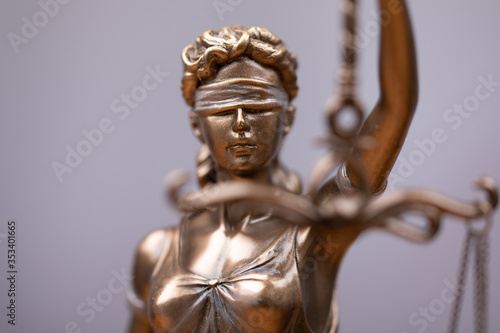 Face of lady justice or Iustitia - The Statue of Justice.