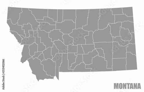 Montana county map photo
