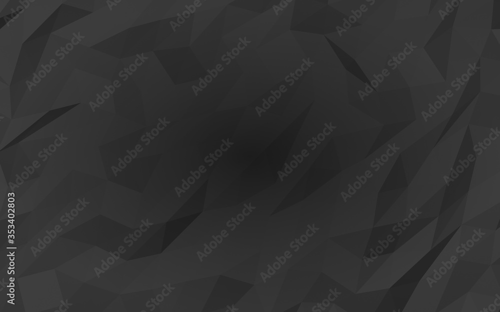 Black abstract background. Lowpoly backdrop. Gloomy crumpled paper. 3D illustration Black abstract background. Lowpoly backdrop. Gloomy crumpled paper. 3D illustration