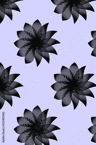 black and white flowers