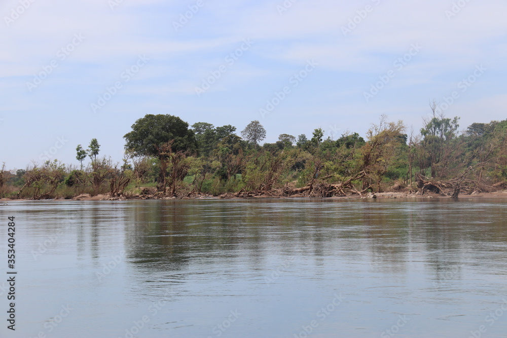 Fleuve Mékong à Don Det, Laos Fleuve Mékong à Don Det, Laos