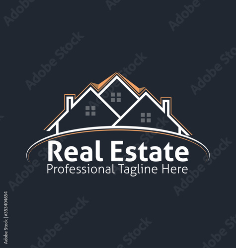 Real estate corporate logo. Real estate logo vector template. Corporate real estate logo