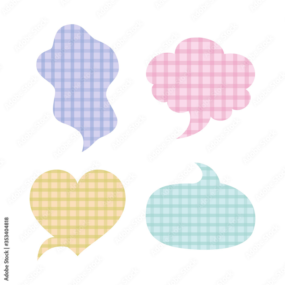 Set of cartoon speech bubbles on the white background. Set of cartoon speech bubbles on the white background.
