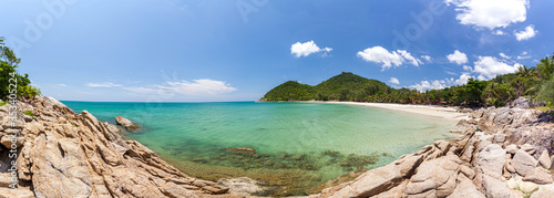 Panorama view of Haad Khuad Beach  or bottle beach in Phangan Island, Thailand