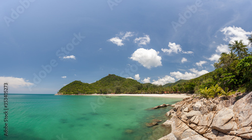 Panorama view of Haad Khuad Beach  or bottle beach in Phangan Island, Thailand