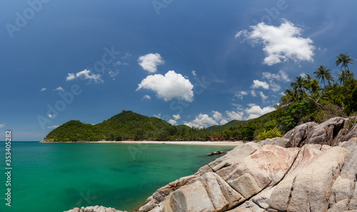 Foto Panorama view of Haad Khuad Beach  or bottle beach in Phangan Island, Thailand