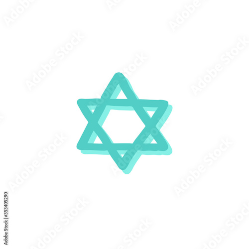 star of David doodle icon