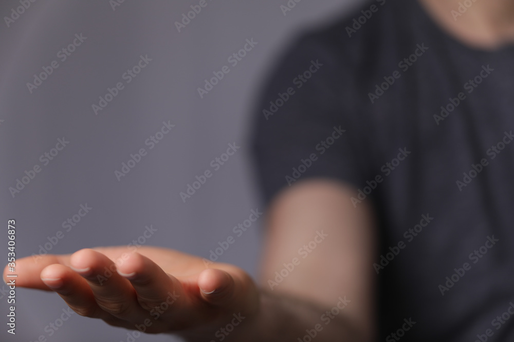 a empty hand from a man isolated a empty hand from a man isolated