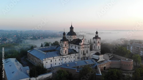 Ukraine Berdichev Summer 2019 Barefoot Carmelite Cathedral aerial photo