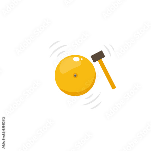 Wrestling bell icon. Clipart image isolated on white background