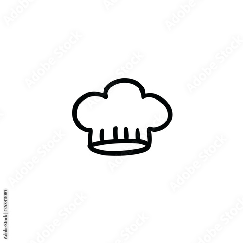 chef hat doodle icon