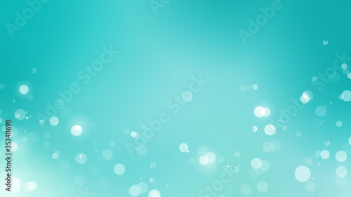 Abstract teal bokeh background	
