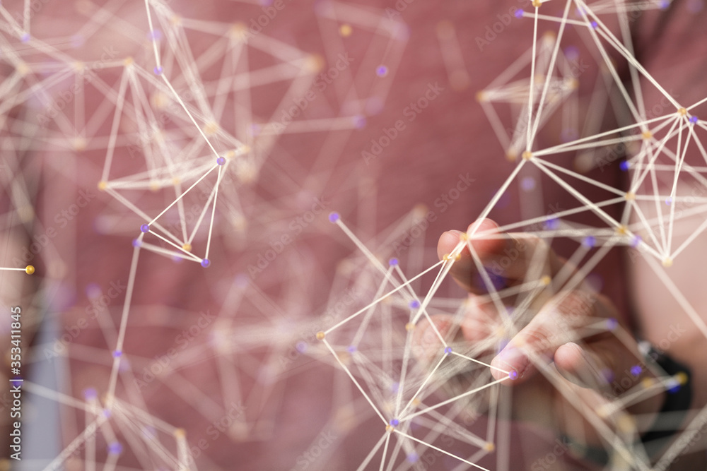 Digital Network and data concept. Digital Network and data concept.