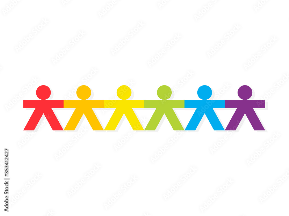 Paper Doll Chain Clip Art