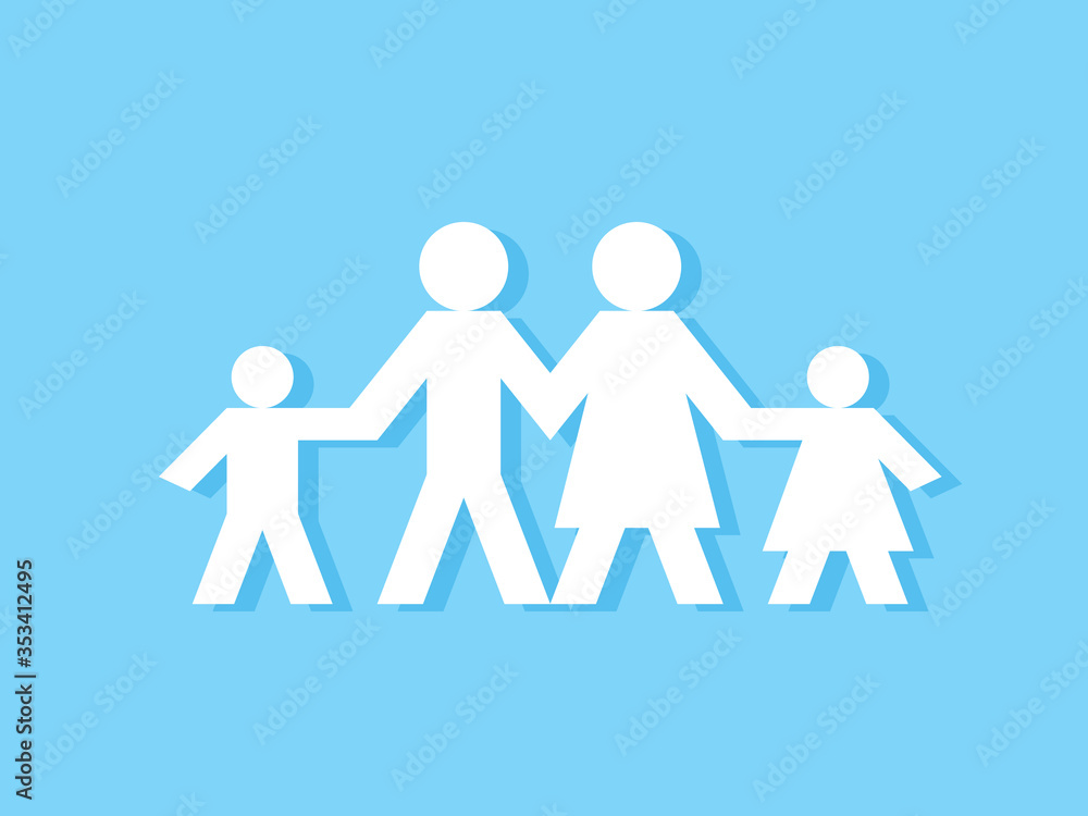 Paper Dolls Holding Hands Clipart