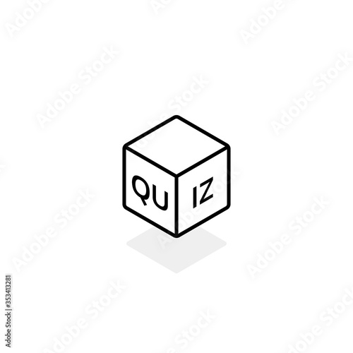 black stroke quiz minimal logo