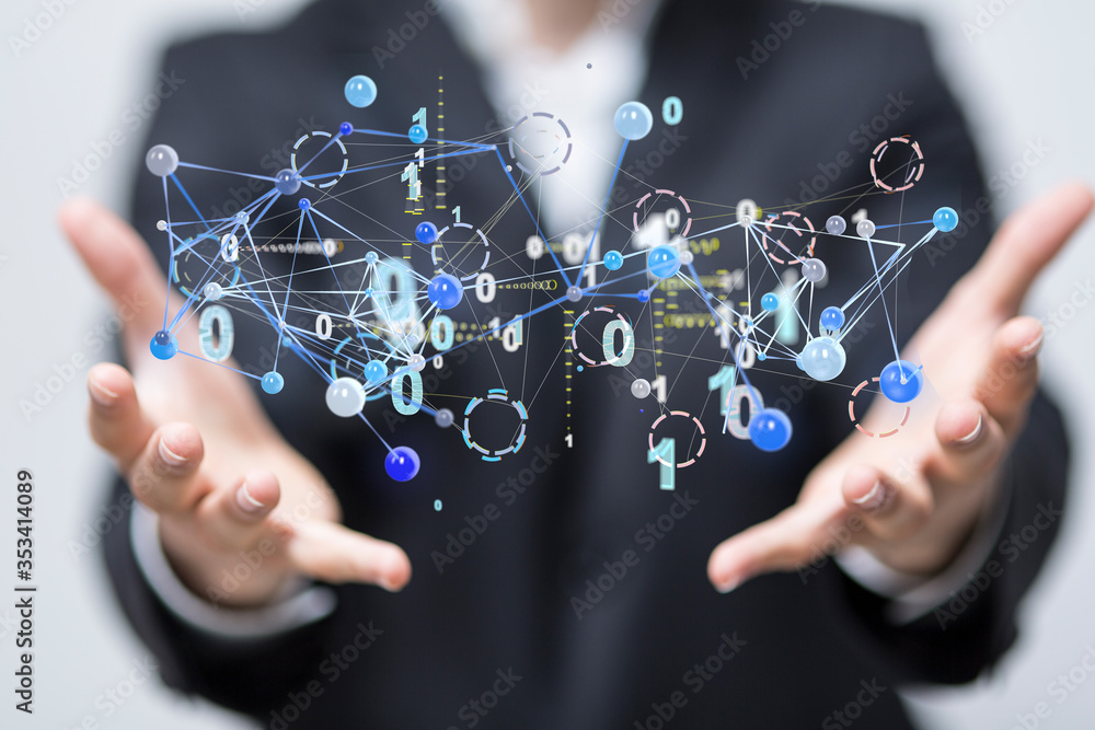 Digital Network and data concept. Digital Network and data concept.