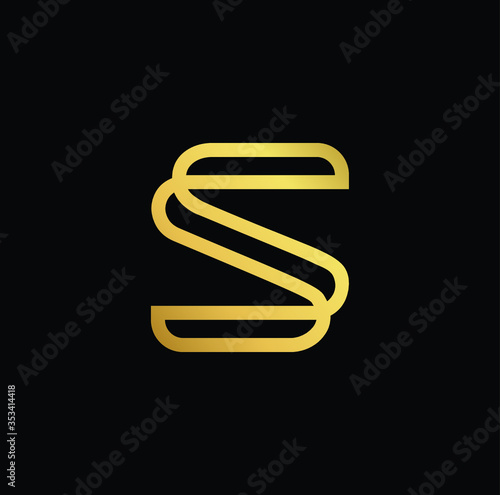  Professional Innovative Initial S logo and SS logo. Letter SS SS Minimal elegant Monogram. Premium Business Artistic Alphabet symbol and sign