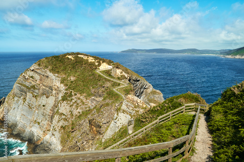 
Fuciño do Porco hiking tour, runs between cliffs on wooden walkways, very touristy, O Vicedo, Lugo, Spain