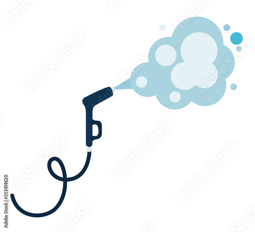 Pulverizer spray hose with smoke vector design