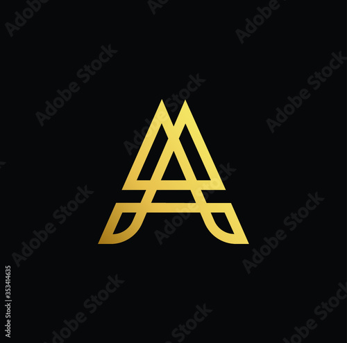  Professional Innovative Initial A logo and AA logo. Letter A Minimal elegant Monogram. Premium Business Artistic Alphabet symbol and sign