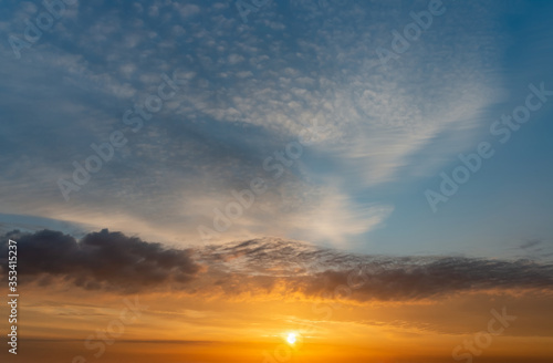 Fantastic clouds at sunrise