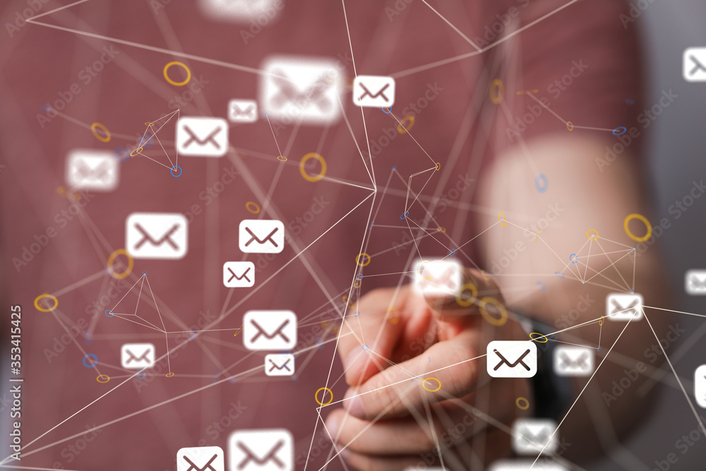 mail communication support contact concept service mail communication support contact concept service