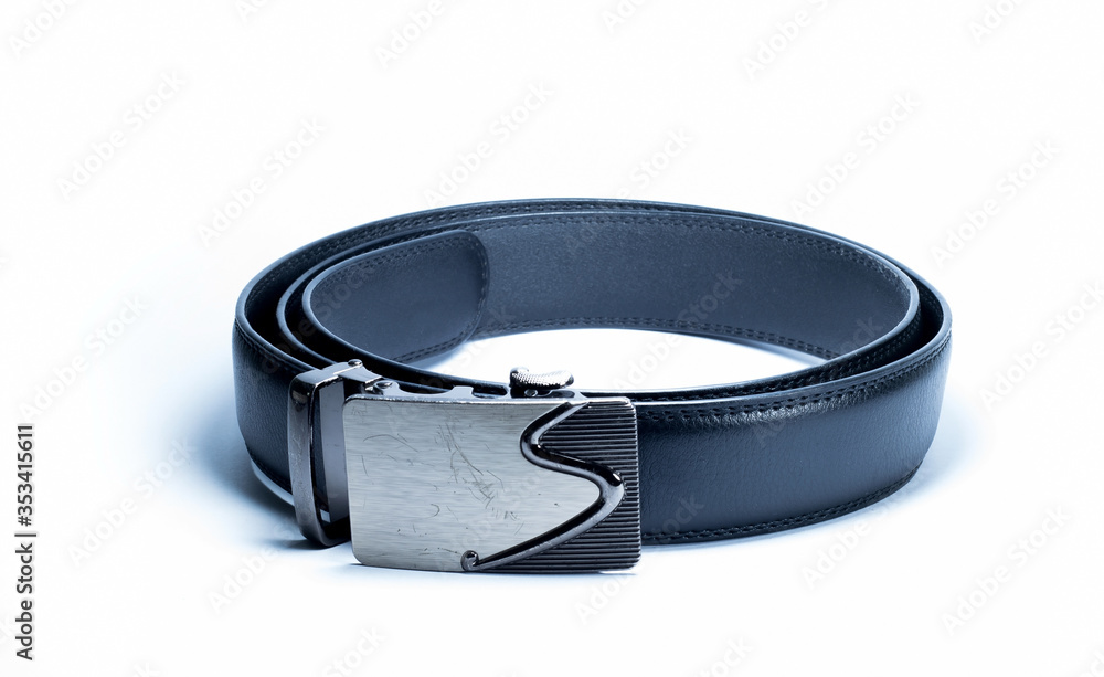 Black belt by a dark side man, isolated on a white background Black belt by a dark side man, isolated on a white background