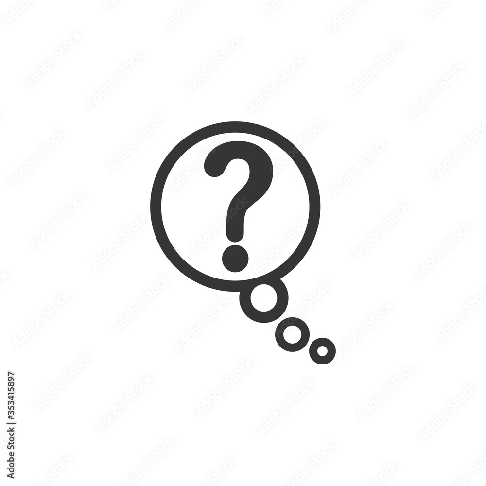Q letter with Question mark balloon dialogue icon logo Q letter with Question mark balloon dialogue icon logo