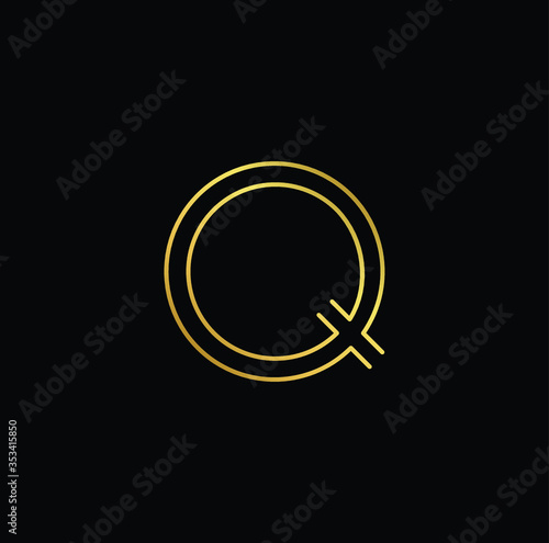 Professional Innovative Initial Q logo and QQ logo. Letter Q QQ Minimal elegant Monogram. Premium Business Artistic Alphabet symbol and sign