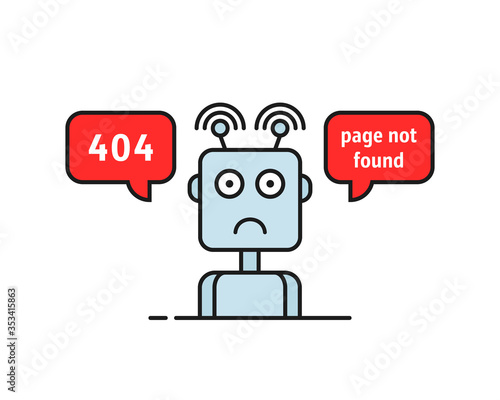 sad robot like funny 404 error