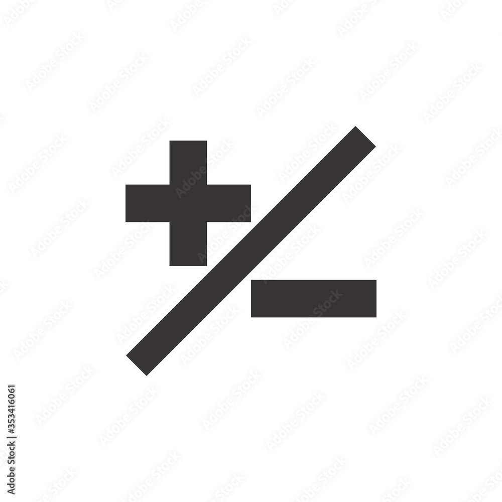 Plus minus icon logo design vector Plus minus icon logo design vector