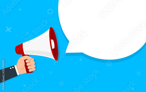 Megaphone for advertisement speech symbol