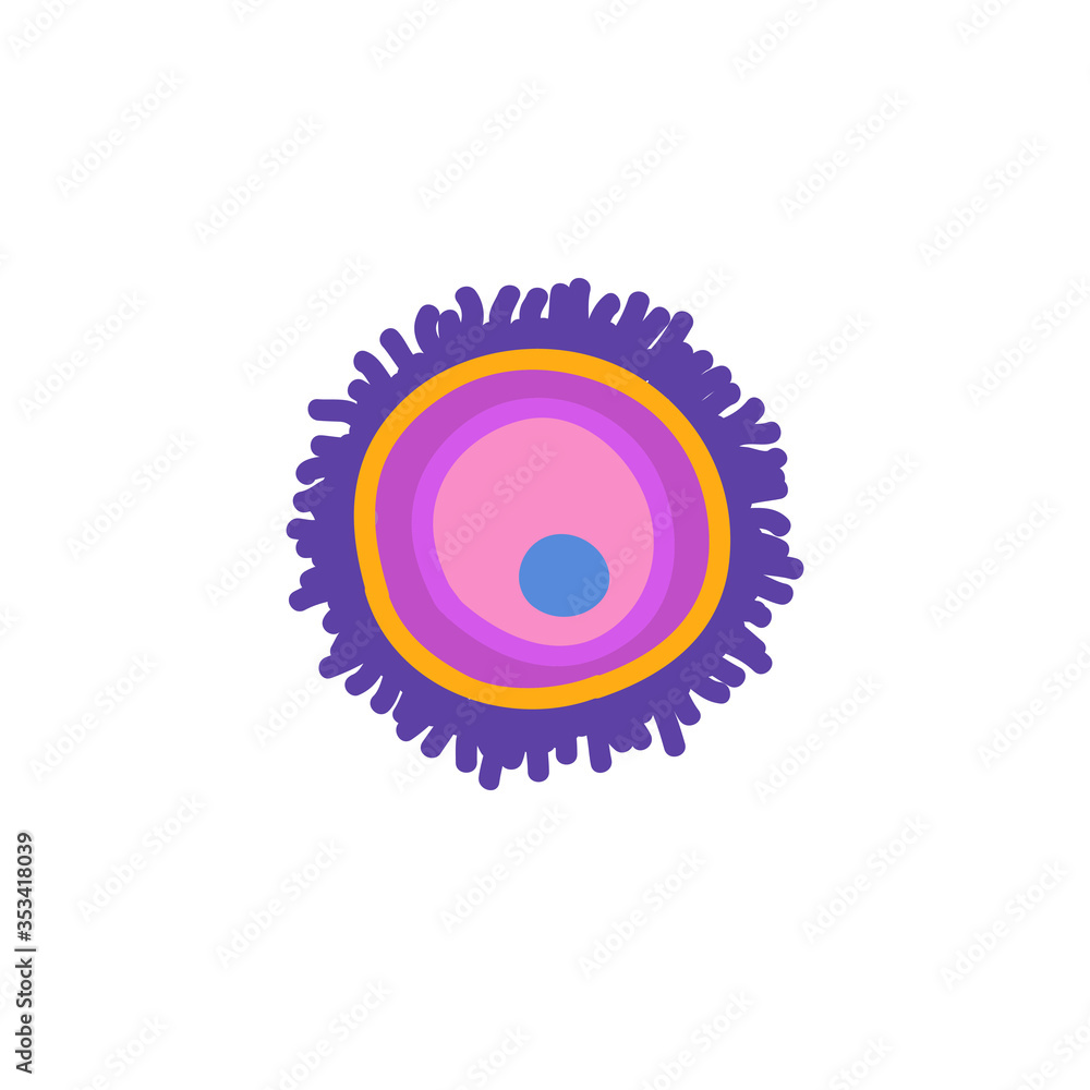 Fototapeta premium ovum cell doodle icon