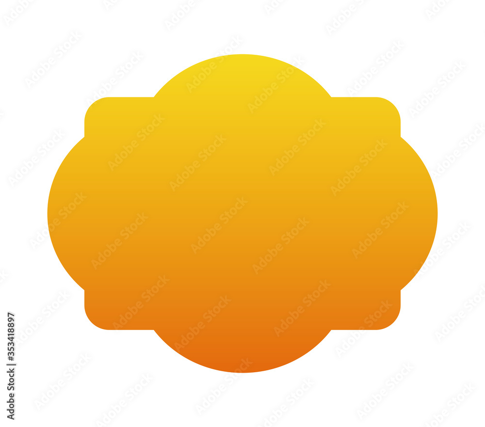 Isolated yellow and orange gradient frame banner vector design Isolated yellow and orange gradient frame banner vector design