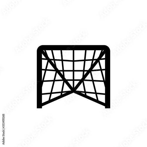 Lacrosse goal silhouette icon. Clipart image isolated on white background