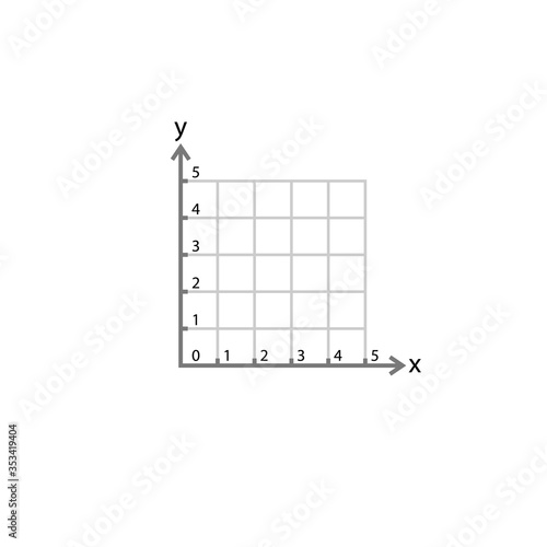 XY Graph icon. Clipart image isolated on white background